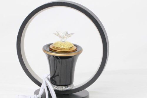87190-3 Luxury Bakhoor Burner Factory gold metal incense burner white and black burner incense arabic - Image 2