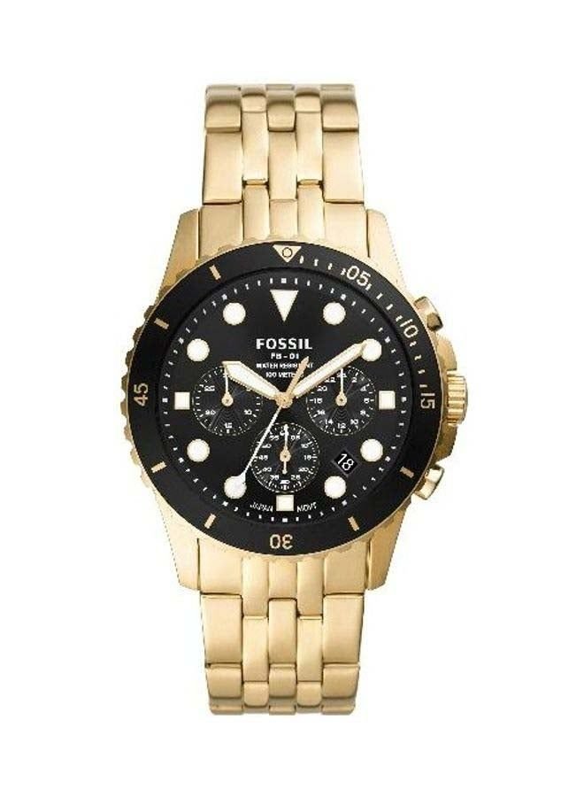 N48520360A_1.jpg FOSSIL Men's Chronograph Wrist Watch - 42 mm - Gold - Image 1