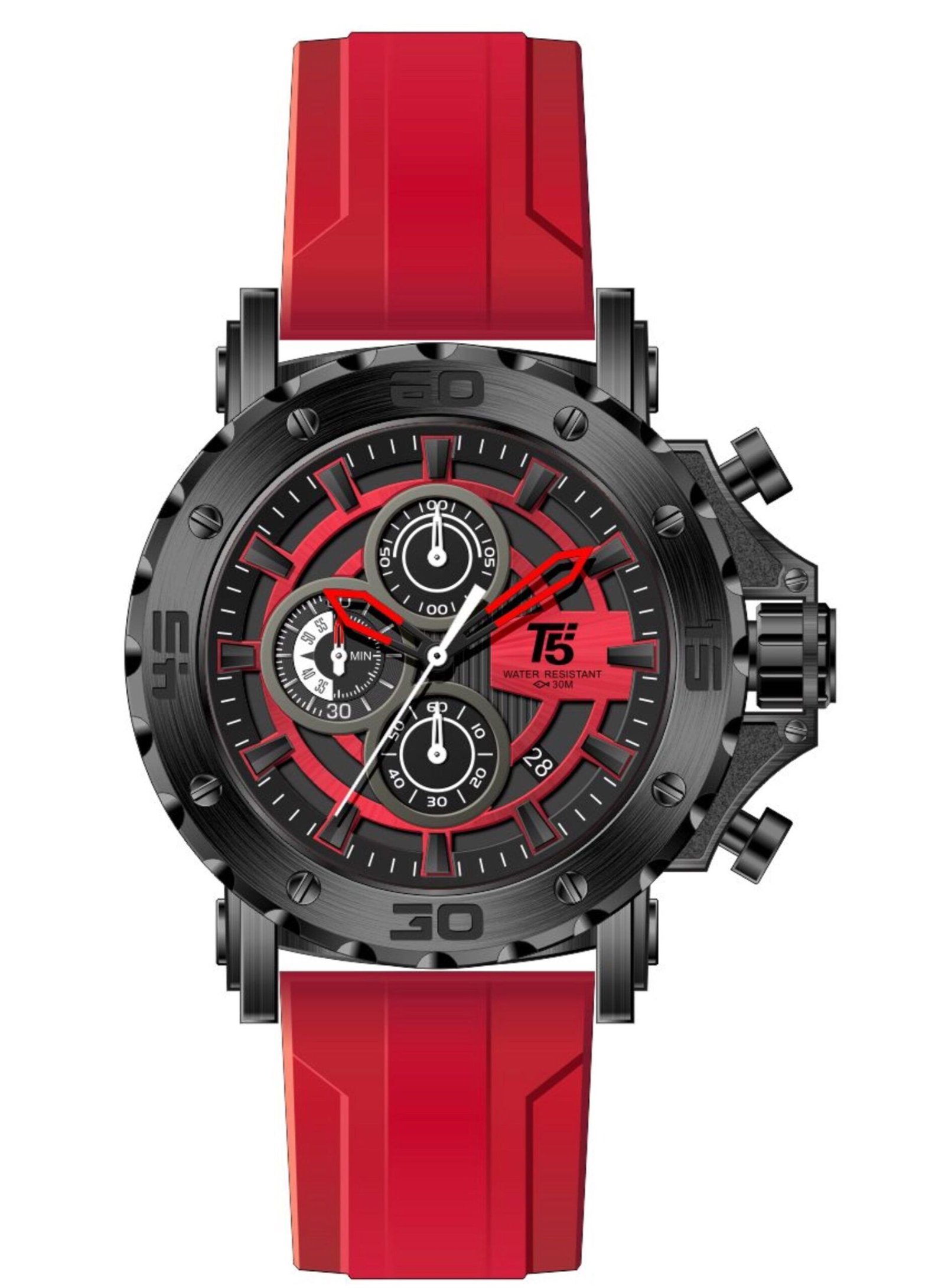 f76d6f69-86cd-484b-8947-facad02a2b53.jpg T5 Watches T5 Quartz Men Silicone strap Watch - Image 1