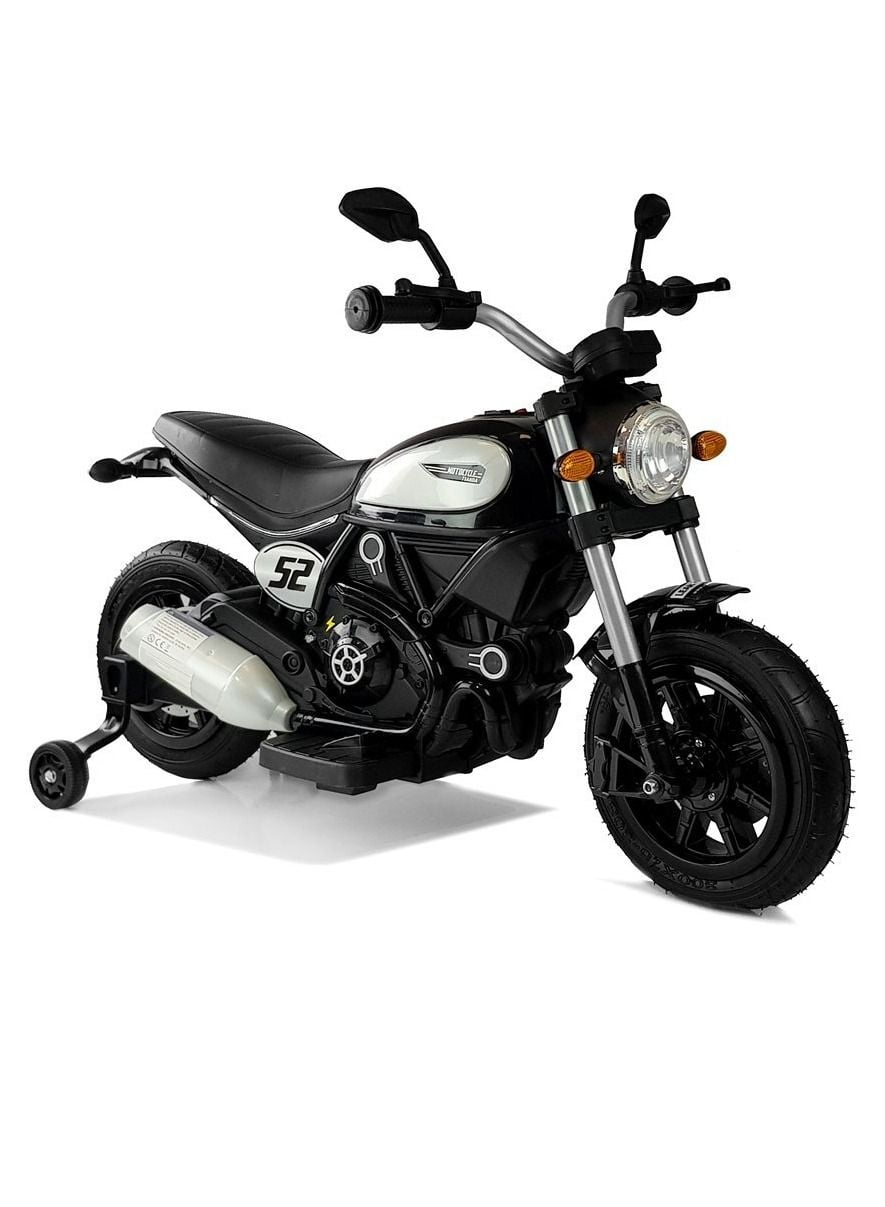 1eb8c8f7-e143-424e-9003-3d3fcdcd398d.jpg Toyworld Kids Electric Mototobike Ducati Scrambler Design Rechargeable Motorcycle for Boys and Girls Black Electric Ride on Motorbike Battery Operated Ride on Bike Boys and Girls Black Ducati - Image 1