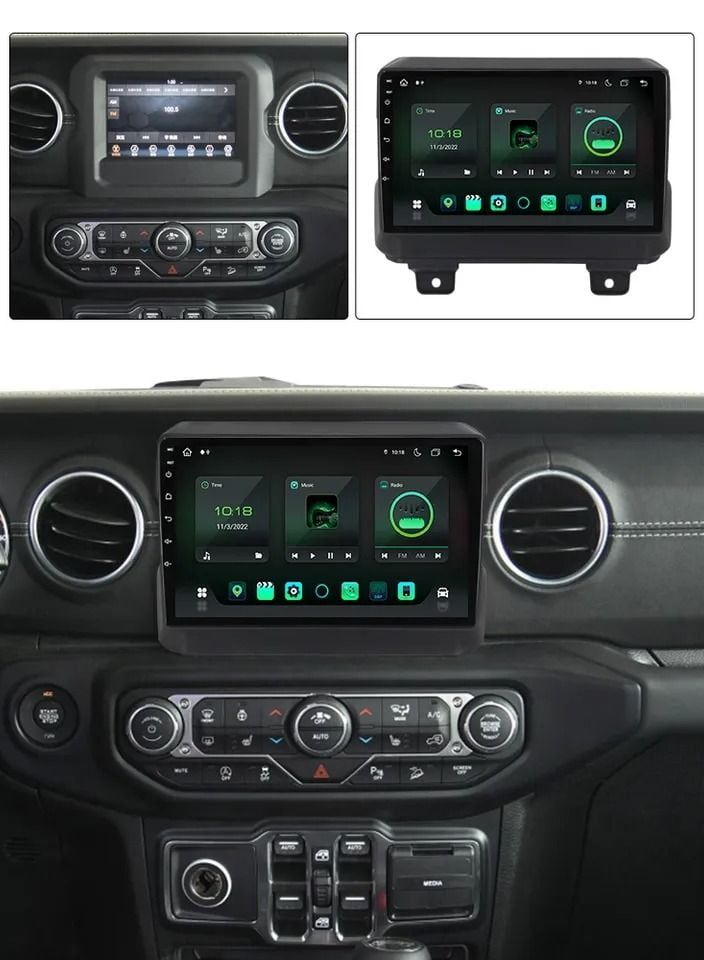 6ea19acb-3dad-4984-aae1-80602b5fe971.jpg RAYMOS Jeep Wrangler 4 JL 2018 2019 2020 Android Screen 8GB RAM 128 GB Memory Support Apple Carplay Android Auto Wireless QLED Touch Screen DSP Bluetooth Calls Music USB Video Audio Playback - Image 1