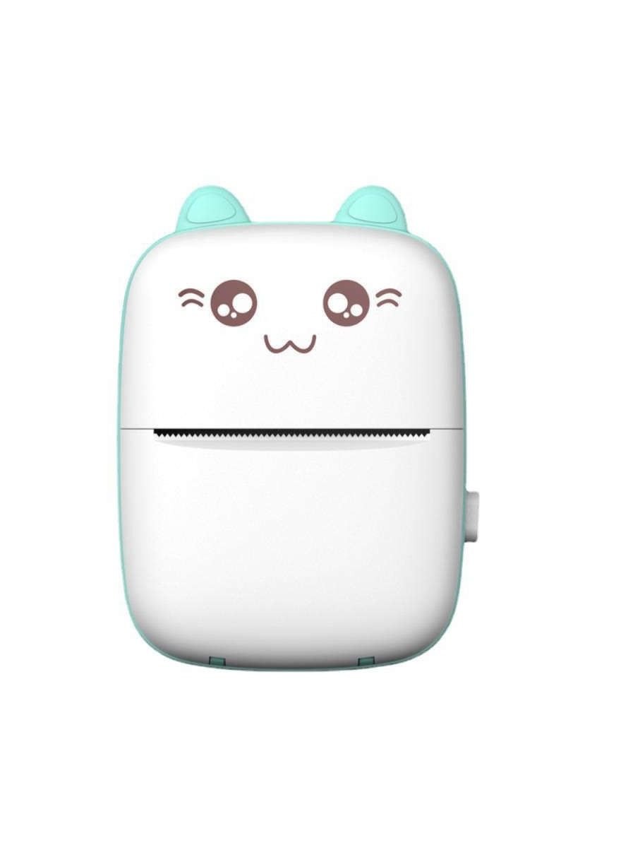 0fd25b4e-78d9-409b-ac49-725592dbe1ee.jpg Generic Mini Portable Thermal Printer with 1 Roll Paper Blue/White - Image 1