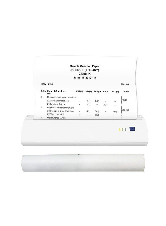 2c0897bc-a921-4d6d-b103-e1ef89d3ce0d.jpg GOOJPRT A4 Portable Thermal Printer 210mm Mini Mobile Photo Printer 300dpi BT USB Connection with 1 Roll Thermal Paper Support Printing PDF File Webpage Contract Photo Picture - Image 1