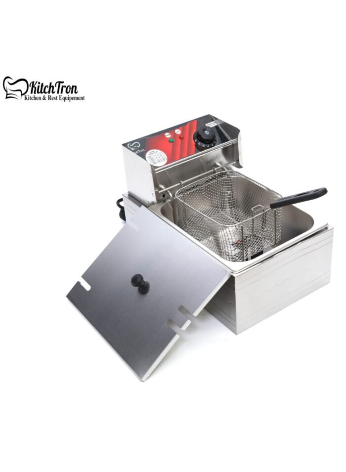 Electric Deep Fryer Stylish Red Panel 6L 2500W,Stainless Steel Single Tank Fryer with Fryer Basket.Outstanding Adjustable Temperature Control.Perfect for Home and Commercial Restaurants. - Tradedubai.ae Wholesale B2B Market
