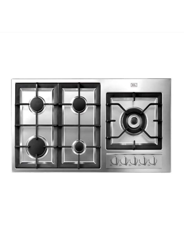 BOJ BOJ GH4191X 5 Burner Built In Stainless Steel Gas Hob With Auto ...