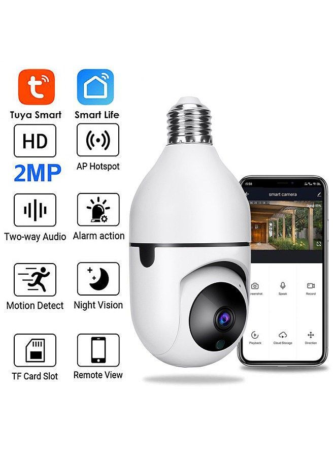 71cf3fd0-4bd6-42a2-b77e-70749cdbe7e5.jpg Generic WiFi 360 Panoramic Bulb Camera 1080P Security Camera with 2.4GHz WiFi 360 Degree Panoramic viewing Wireless Home Surveillance Camera Night Vision Two Way Audio Smart Motion Detection Tuya APP - Image 1