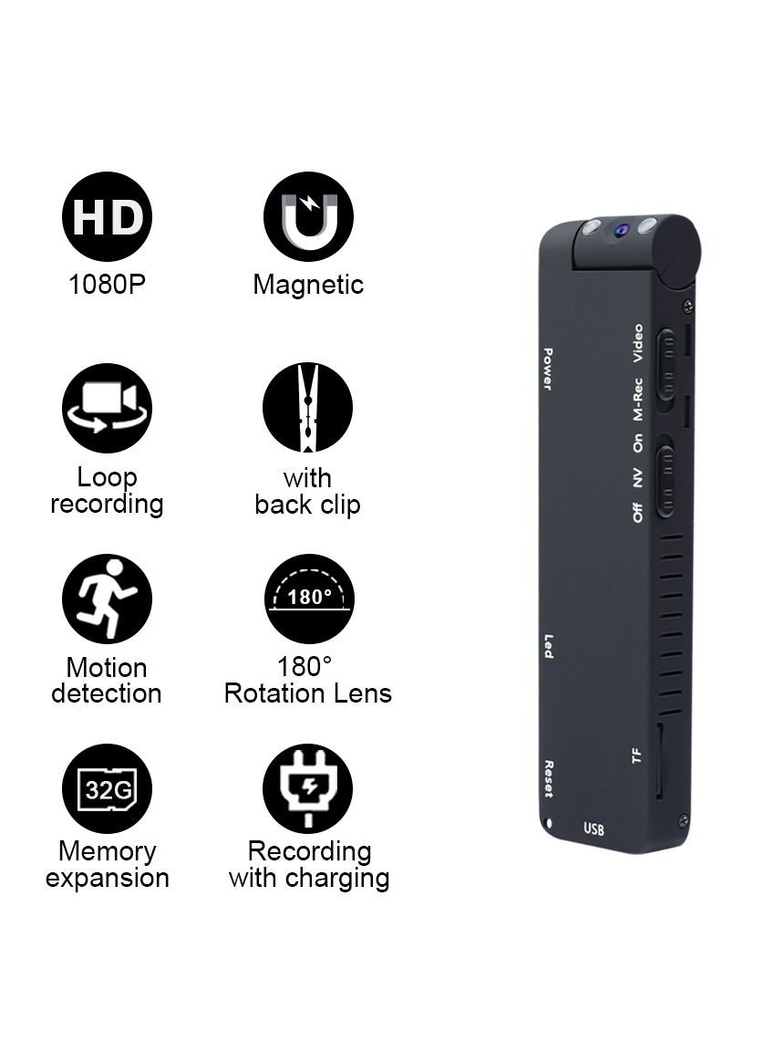 8a912b7e-3369-4b94-a486-479cf5f8341a.jpg Generic MD12 1080P HD Portable Mini Infrared Night Vision Security Camera Pen - Image 1