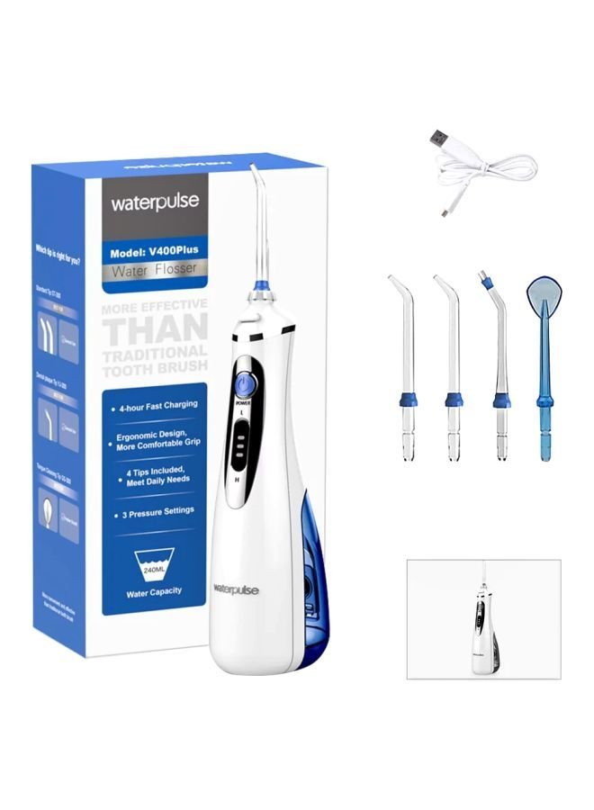 N36784247A_1.jpg waterpulse Portable Dental Water Flosser White/Blue - Image 1