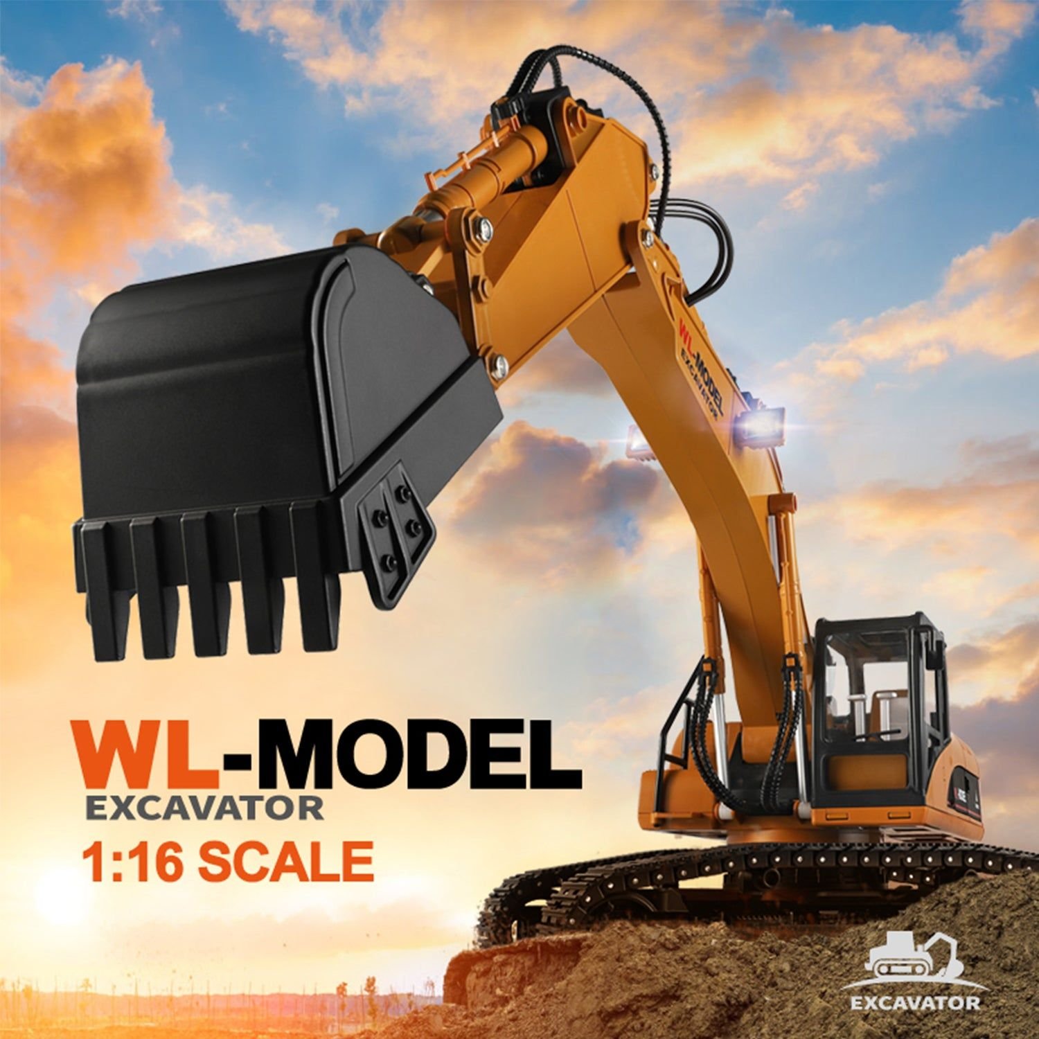 N41400655A_1.jpg WLtoys XKS 16800 1:16 Construction Tractor Light Sound Non-Toxic RC Car 60.5cm - Image 1