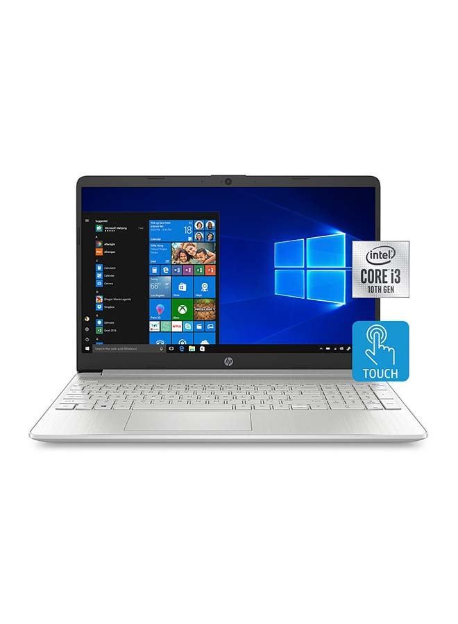 N43371576A_1.jpg HP 15DY1032WM Tochscreen Laptop with 15.6-inch HD Display, Core i3 1005G1 Processer/8GB RAM/256GB SSD/Intel UHD Graphics /International Version English silver - Image 1