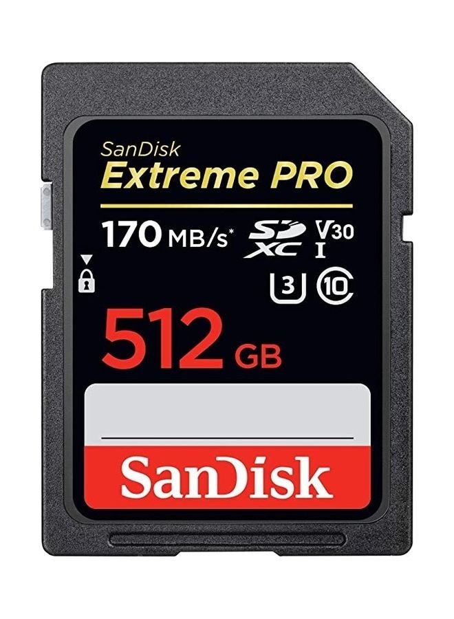 N53375763A_1.jpg Sandisk Extreme Pro SDXC Card 170 Mb/s V30 UHS-I U3 - SDSDXXY-512G-GN4IN 512 GB - Image 1