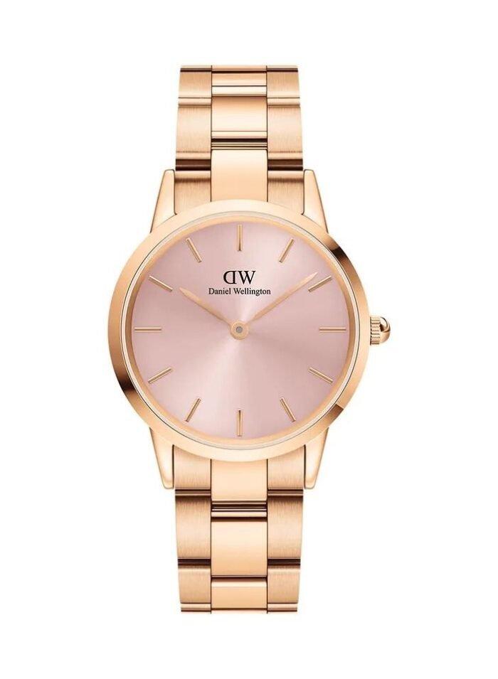 Generic Daniel Wellington Iconic Link Pink Watches for Women with Gold Stainless Steel Strap - 32mm - Trade Dubai Watches Wholesaler - Tradedubai.ae Wholesale B2B Market