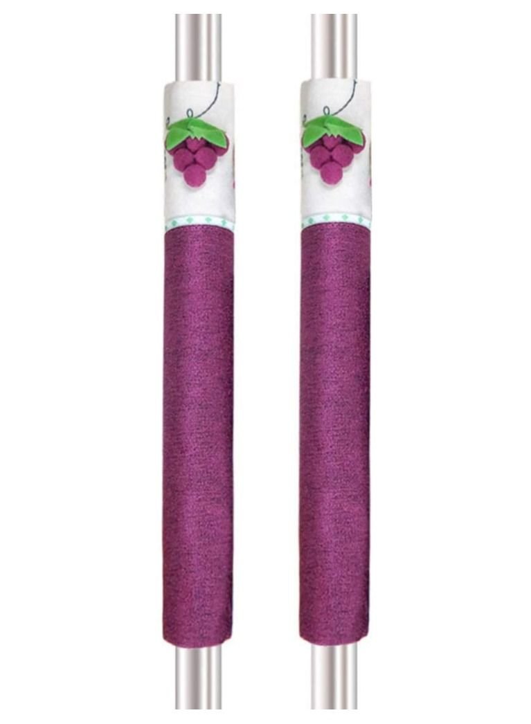 a83fa65b-64ed-4dbb-9ee0-b1cbaedf3bb0.jpg KASTWAVE Refrigerator Door Handle Covers, 2pcs Washable Kitchen Appliance Covers Decorative Grapes Refrigerator Microwave Oven Door Handle Covers Protector - Image 1