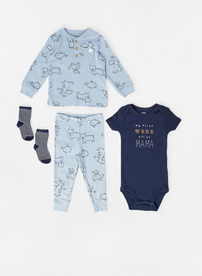 carter's Baby Clothing Set (Pack of 4) - Trade Dubai Baby Cloth Wholesaler - Baby Care Wholesaler - Baby Products Wholesaler - Baby Dress Wholesaler - Tradedubai.ae Wholesale B2B Market