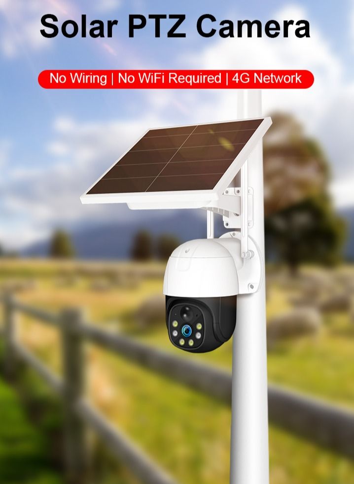 eb039bd6-66e7-4f98-ae6d-7b1ec21d0510.jpg GULFLINK 4G Solar Camera Monitor 360 Degree Mobile Phone Remote No Network Home Outdoor Night Vision Camera - Image 1