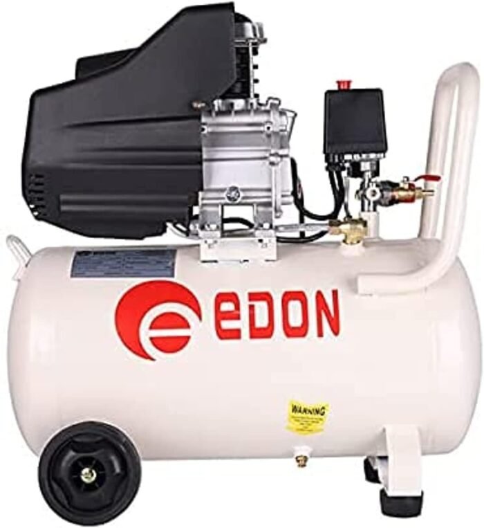 Edon AC1300-WP50L Piston Air Compressor with Air Inflator Gauge Kit