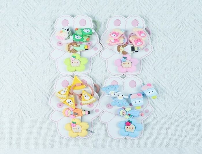 Card mounted soft rubber cartoon duck clip rubber band set - Tradedubai.ae Wholesale B2B Market