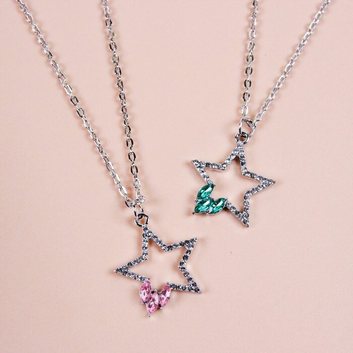 Colored diamond five-pointed star necklace - Tradedubai.ae Wholesale B2B Market