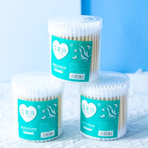 Huafuyu 150 cotton swabs in a round box medium pack of 10 Wholesale Dubai UAE