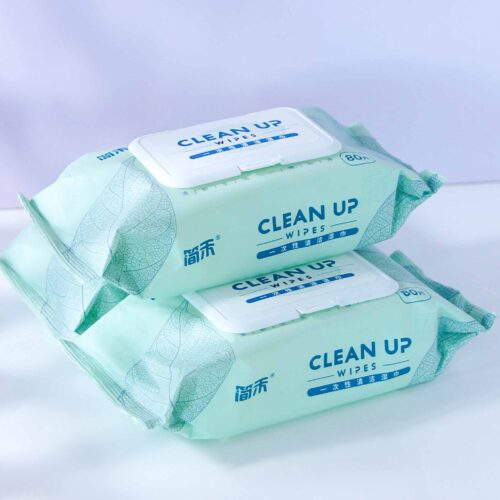 Jianhe leaf wet wipes with cover 80 pieces pack of 60 per piece Wholesale Dubai UAE