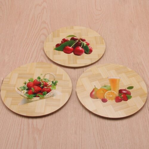Printed round bamboo mat Wholesale Dubai UAE