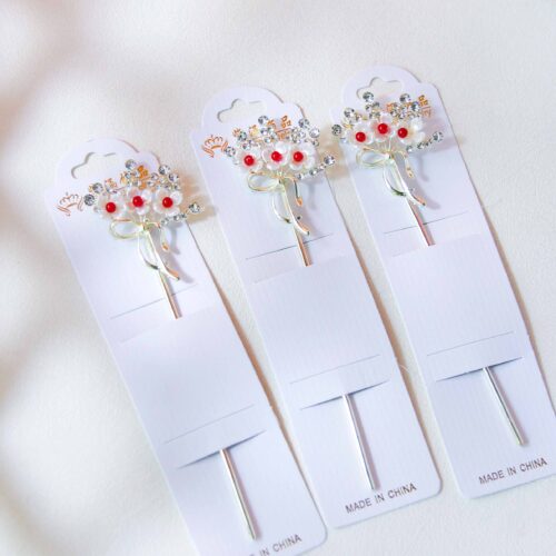 Three flower-dot diamond hairpins Wholesale Dubai UAE