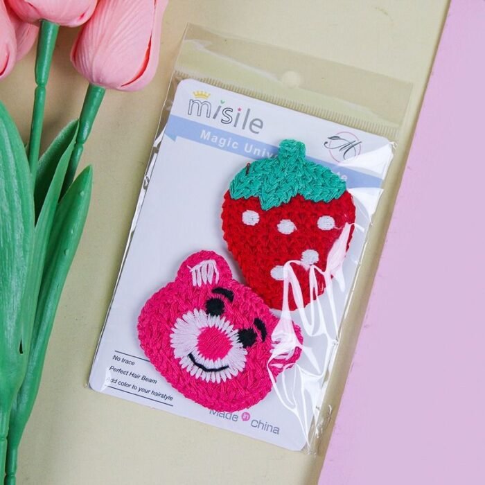 Wool Strawberry Bear Bangs Stickers - Tradedubai.ae Wholesale B2B Market