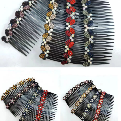 w163 double color dot diamond comb Wholesale Dubai UAE