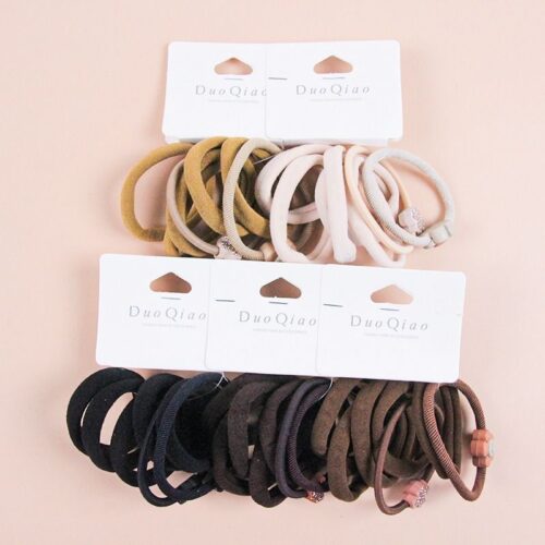 Milk tea color dot diamond accessories elevator rubber band