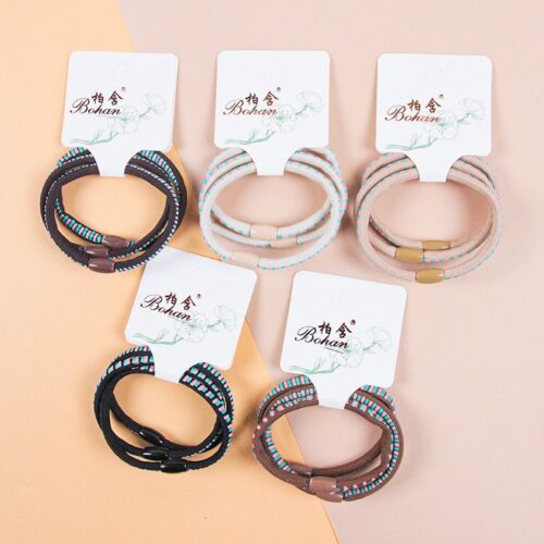 Three simple striped rubber bands