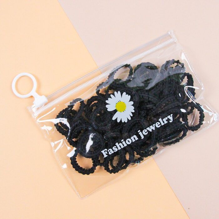 Zipper bag lace rubber band (black) - Tradedubai.ae Wholesale B2B Market