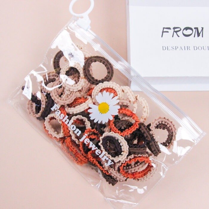 Zipper bag lace rubber band (brown) - Tradedubai.ae Wholesale B2B Market