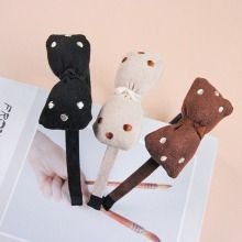 Internet celebrity milk tea color bow tie headbutton - Tradedubai.ae Wholesale B2B Market