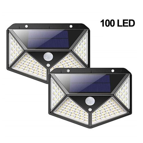 100LED high-end outdoor solar light human body sensing wall light Wholesale Dubai UAE