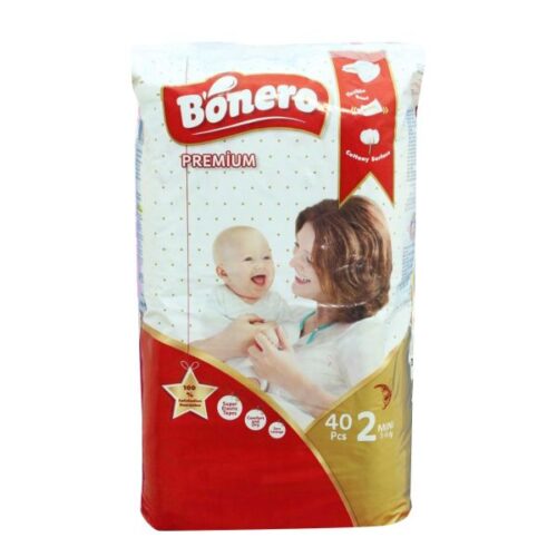 Bonero Premium Mini Baby Diapers Each Pack of 40Pcs Wholesale Dubai UAE