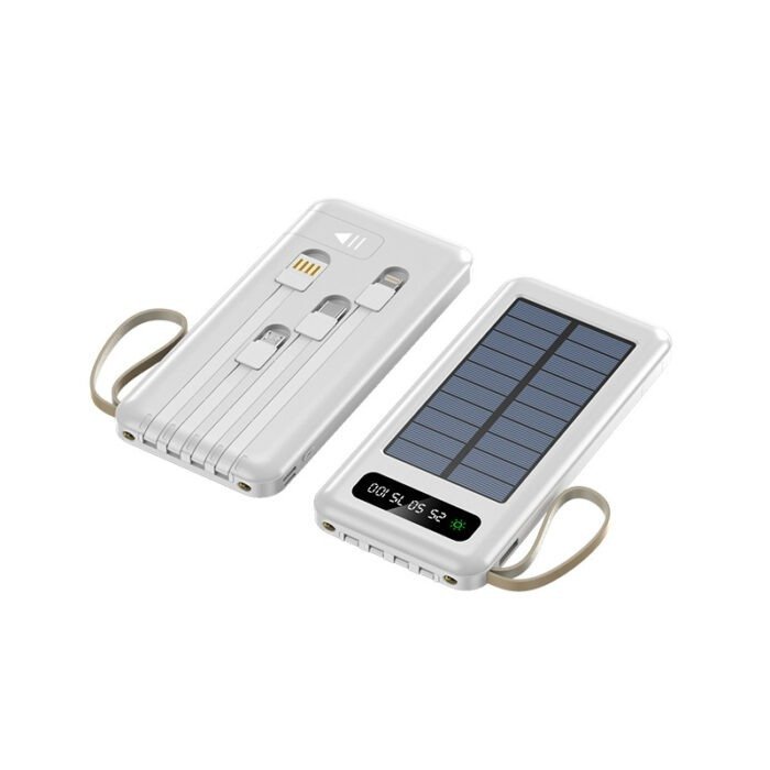 Cross-border outdoor mini sharing with its own cable solar power bank 20000 mAh fast charging portable power bank4 Wholesale Dubai UAE - Tradedubai.ae Wholesale B2B Market