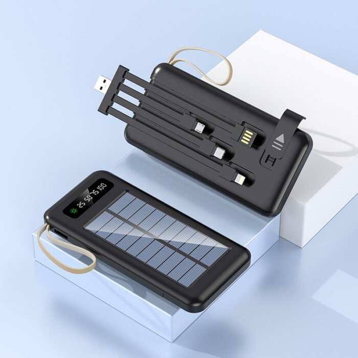 Cross-border outdoor mini sharing with its own cable solar power bank 20000 mAh fast charging portable power bank6 Wholesale Dubai UAE - Tradedubai.ae Wholesale B2B Market