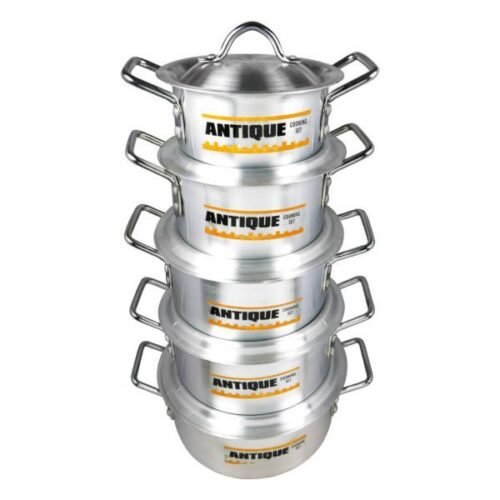 High-Quality Aluminium Cookware Pots Set With-Lid - Cookware Wholesale Dubai UAE