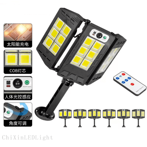 Integrated solar LED street light human body induction garden light W795 outdoor waterproof wall light folding floodlight Wholesale Dubai UAE