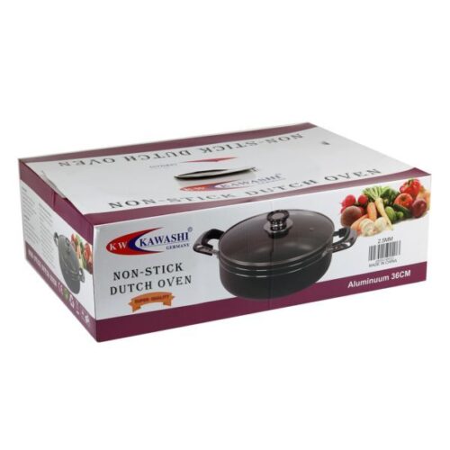 Kawashis Super Quality Non-Stick Dutch Oven with Glass Lid 36Cm - Cookware Wholesale Dubai UAE - Tradedubai.ae Wholesale B2B Market Kawashis Super Quality Non-Stick Dutch Oven with Glass Lid 36Cm - Cookware Wholesale Dubai UAE - Tradedubai.ae Wholesale B2B Market