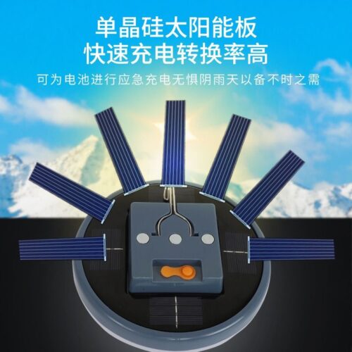 LED solar rechargeable flying saucer light bulb outdoor waterproof night market stall camping emergency household rechargeable light bulb1 Wholesale Dubai UAE