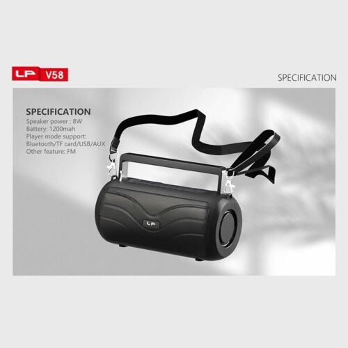 LP-V58 Multifunctional Bluetooth Speaker Solar Charging USB TF Card Radio High Volume Player1 Wholesale Dubai UAE