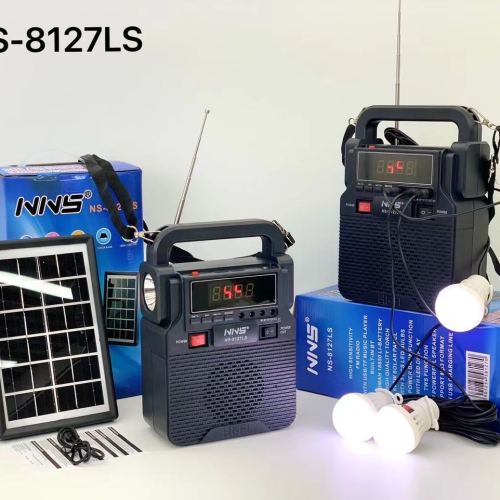 NS-8127LS cross-border new product FMAMSW 3-band radio portable solar light bulb radio Wholesale Dubai UAE