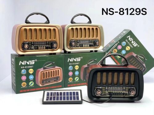 NS-8129S retro Bluetooth speaker 8-inch portable wired microphone card radio with solar energy4 Wholesale Dubai UAE