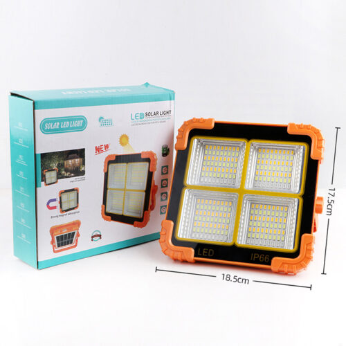 New XJ-D3 solar LED charging three-speed dimming mobile phone power bank with all-night battery life portable handheld lantern Wholesale Dubai UAE