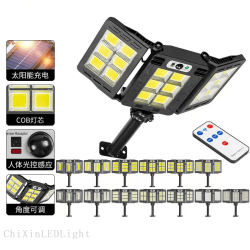 Outdoor Waterproof LED Solar Street Light Flood Light Folding Human Body Sensor Light Integrated COB Solar Garden Light - Tradedubai.ae Wholesale B2B Market