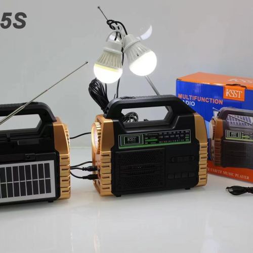 Outdoor portable multifunctional Bluetooth speaker radio solar small system high-bright emergency charging portable lamp Wholesale Dubai UAE