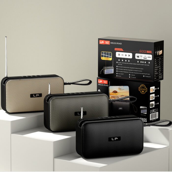 P-V61 New Solar Bluetooth Speaker Home Radio Outdoor Portable Wireless Car Subwoofer3 Wholesale Dubai UAE - Tradedubai.ae Wholesale B2B Market