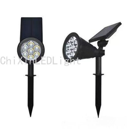 Solar LED wall light 7 lamp beads multi-color RBG optional LED garden light outdoor landscape floor light