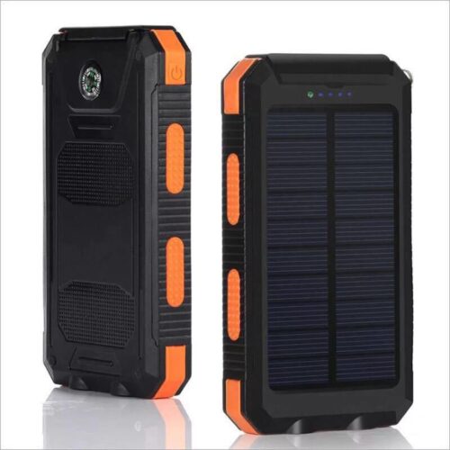 Solar power bank waterproof mini 10000 mAh ultra-thin outdoor large capacity power bank with customized logo3 Wholesale Dubai UAE
